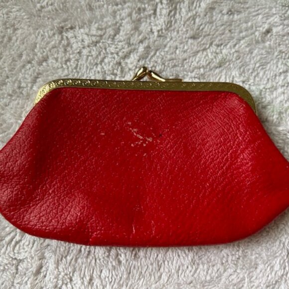 Vintage red leatherette coin purse - Picture 6 of 7